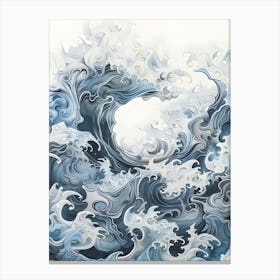 Asian Wave Painting Canvas Print