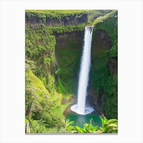 Wailua Falls, United States Realistic Photograph (2) Canvas Print