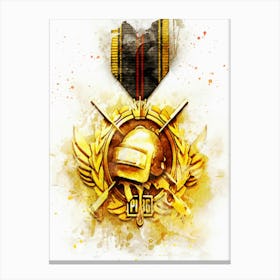 Pubg Watercolor Canvas Print