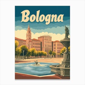 Aihrgdesign A Classic 1960s Travel Poster For Bologna Showcas 20496385 08a3 4f43 859b 32b0508a3697 2 Canvas Print