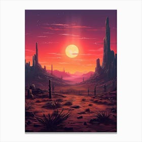 Desert Landscape Painting Canvas Print