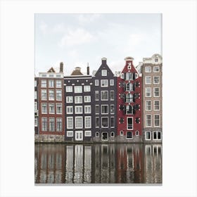 Canal Houses Of Amsterdam Canvas Print