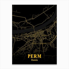 Perm Gold City Map 1 Canvas Print