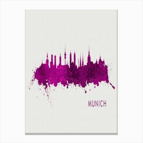 Munich Germany City Purple Canvas Print