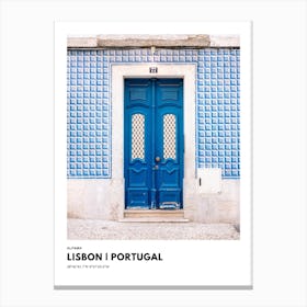 Coordinates Poster Lisbon Portugal Canvas Print