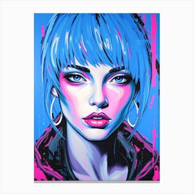 Blue Girl Canvas Print