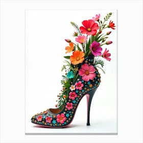 Christian Louboutin Flower Shoe Canvas Print