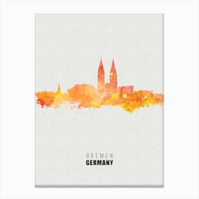 Bremen Germany City watercolor Canvas Print