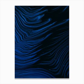 Abstract Blue Wavy Pattern Canvas Print