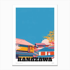 Kanazawa Japan 1 Colourful Travel Poster Canvas Print