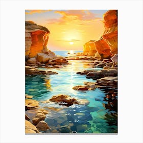 Sunset By The Sea Canvas Print