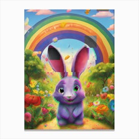 Rainbow Bunny Canvas Print