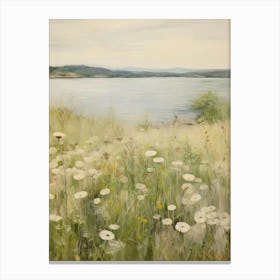 Wildflowers By The Lake Canvas Print