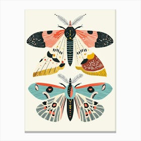 Colourful Insect Illustration Moth 36 Canvas Print