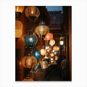 Lanterns In The Alley 1 Canvas Print