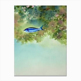 Blue Tang Storybook Watercolour Canvas Print