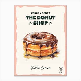 Boston Cream Donut The Donut Shop 1 Canvas Print