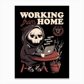Working From Home Canvas Print