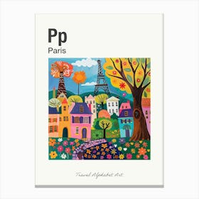 Kids Travel Alphabet  Paris 4 Canvas Print