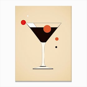 Mid Century Modern White Russian Floral Infusion Cocktail 3 Canvas Print