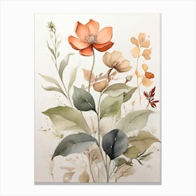 Watercolor Flowers 6 Canvas Print