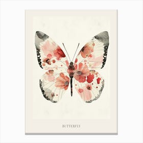 Colourful Insect Illustration Butterfly 34 Poster Canvas Print