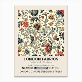 Poster Lavender Loom London Fabrics Floral Pattern 2 Canvas Print