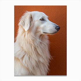 White Shepherd Dog. Generated AI. Art Print Canvas Print