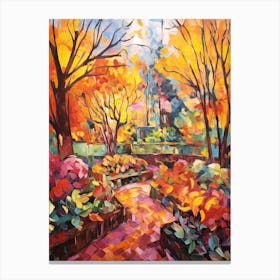 Autumn Gardens Painting Central Park Conservatory Garden 1 Canvas Print