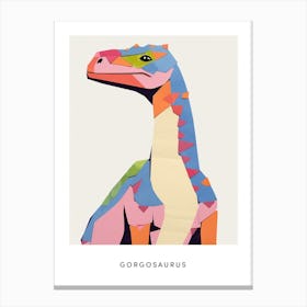 Nursery Dinosaur Art Gorgosaurus Poster Canvas Print