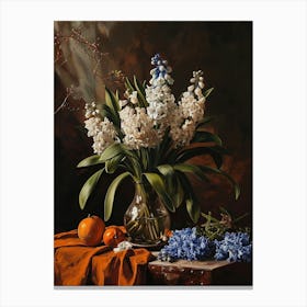 Baroque Floral Still Life Hyacinth 1 Canvas Print