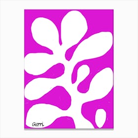 Funky White Flower Canvas Print