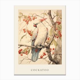 Beatrix Potter Inspired  Animal Watercolour Cockatoo 1 Canvas Print