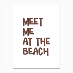 Beach Poster "Meet Me at the Beach" Rendezvous Vintage Art Print, Summer Retro Vibes, Housewarming Gift Canvas Print