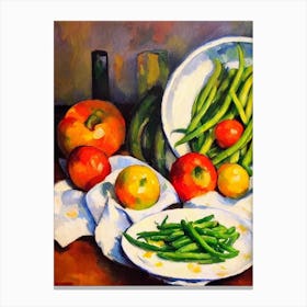 Green Beans Cezanne Style vegetable Canvas Print