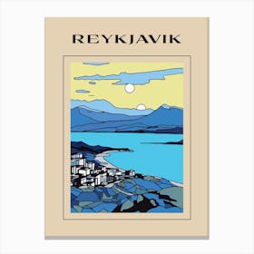 Minimal Design Style Of Reykjavik, Iceland 0 Poster Canvas Print