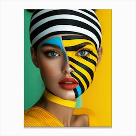 Geometric Portrait 0005 Geometric Portrait 0007 Geo Face 1 1 Canvas Print