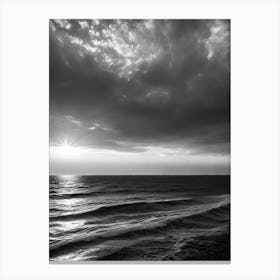 Black And White Seascape 12 Canvas Print