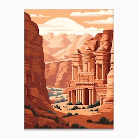 Jordan Travel Illustration Canvas Print
