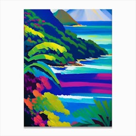 Kauai Hawaii Colourful Painting Tropical Destination Canvas Print