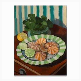 Scallops 3 Italian Still Life Painting Canvas Print