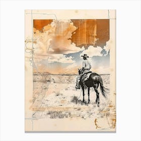 Big Sky Country Cowboy Collage 6 Canvas Print