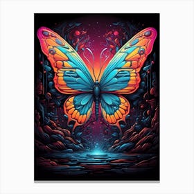 Butterfly Psychedelic Canvas Print