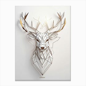 Geometric Deer Head Canvas Print