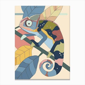 Carpet Chameleon Modern Abstract Illustration 1 Canvas Print