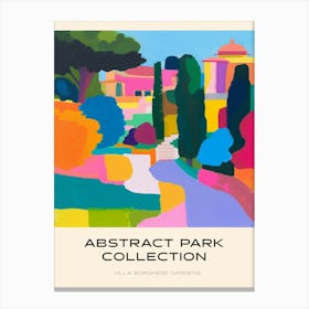 Abstract Park Collection Poster Villa Borghese Gardens Rome 2 Canvas Print