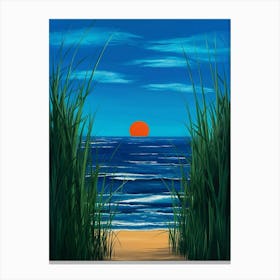 Sunset At The Beach 18 Canvas Print