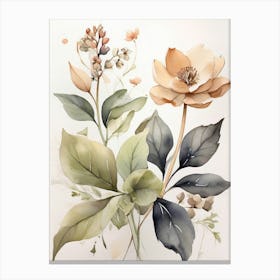 Watercolor Flowers 14 Canvas Print