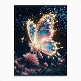 Butterfly In The Night Sky 1 Canvas Print