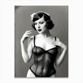 1920's Burlesque Dancer ~Reimagined 6 Canvas Print